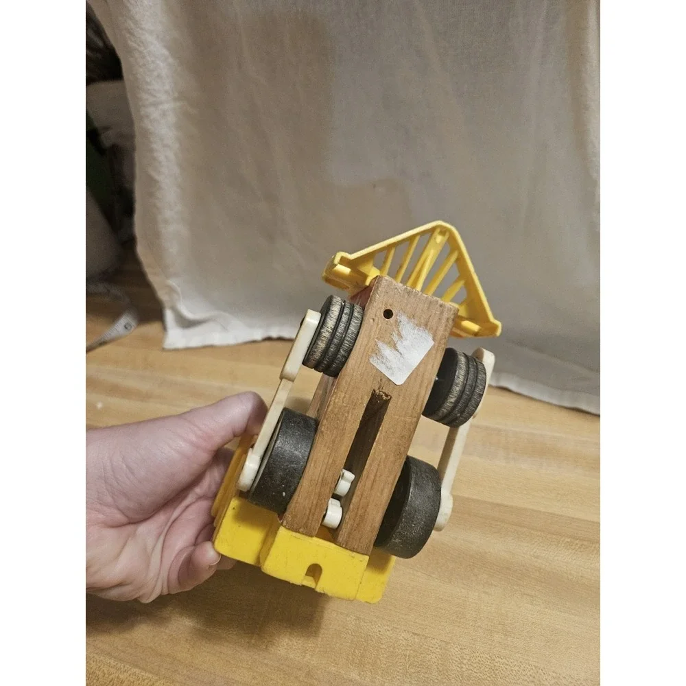 Vintage 1964 Fisher Price Little Wood Toot Toot Train 643 Pull Toy No String